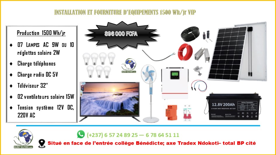 Photo de PRODUCTION ET FOURNITURE D'EQUIPEMENTS VIP 1500Wh/jr